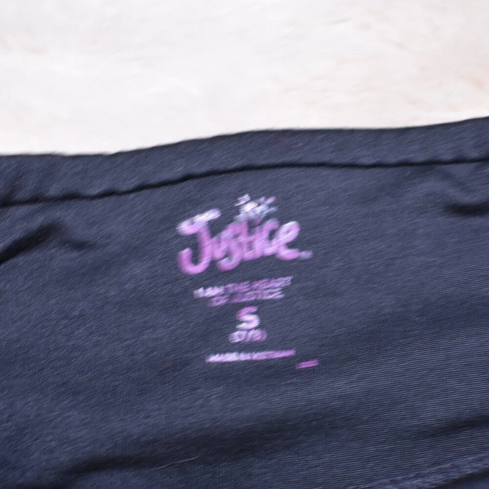 Girls Justice Leggings Size 7/8 Small Graffiti Print Stretch Pants